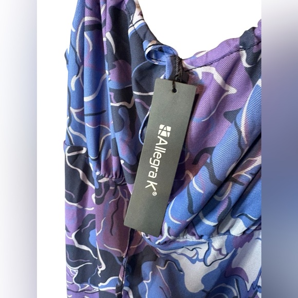 Allegra K Elegant Blue Dress - Picture 4 of 5